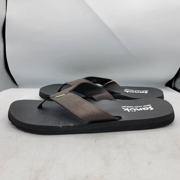 Sanuk Beer Cozy Coaster Mens 12 Comfort Flip Flop Sandals Beach Summer Casual - Picture 5 of 13